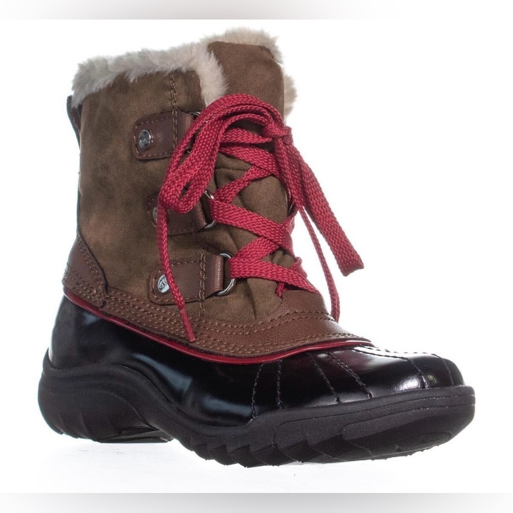Anne Klein Brown, Black and Red Winter Duck  Boots Size 6 Women’s